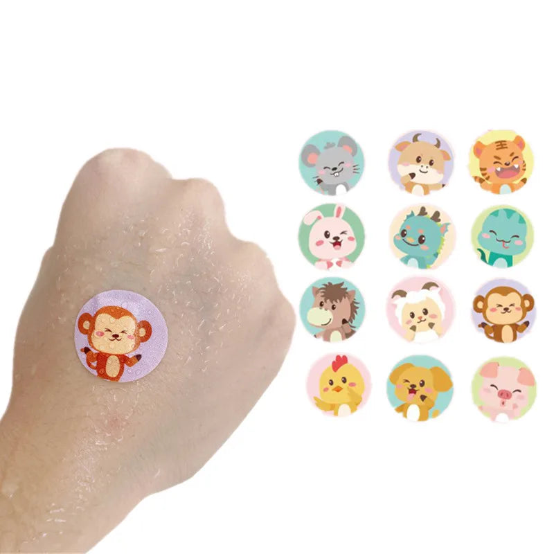 120pcs Vibrant Cartoon Waterproof Bandages  Breathable Self Adhesive Mini Round Wound Care For Kids  Adults Bandages For Kids
