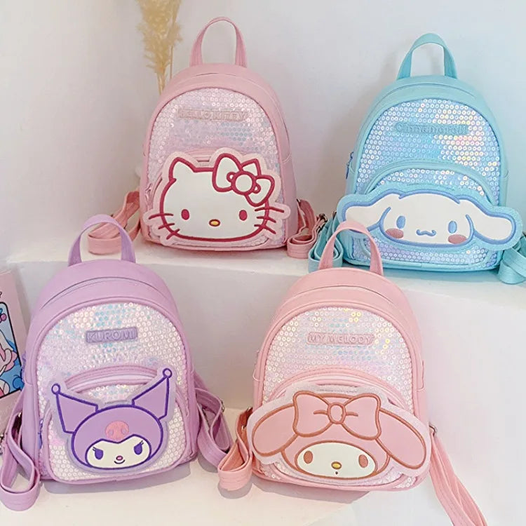 Sanrio Cinnamoroll Backpack Melody Crossbody Bag Kids Storage Backpack Travel Packsack Anime Peripheral Girls Holiday Gifts