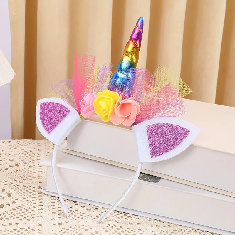 Cute Unicorn Theme Wings Rainbow Little Girls Angel Wings Baby Shower Kids Birthday Party Decoration Prom Performance Cosplay
