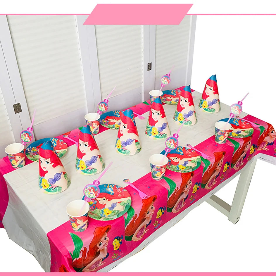 Unicorn Decoration For Birthday Girl Happy Birthday Unicorn Them Deco Kit Tableware Background Banner Balloons Supplies For Kids