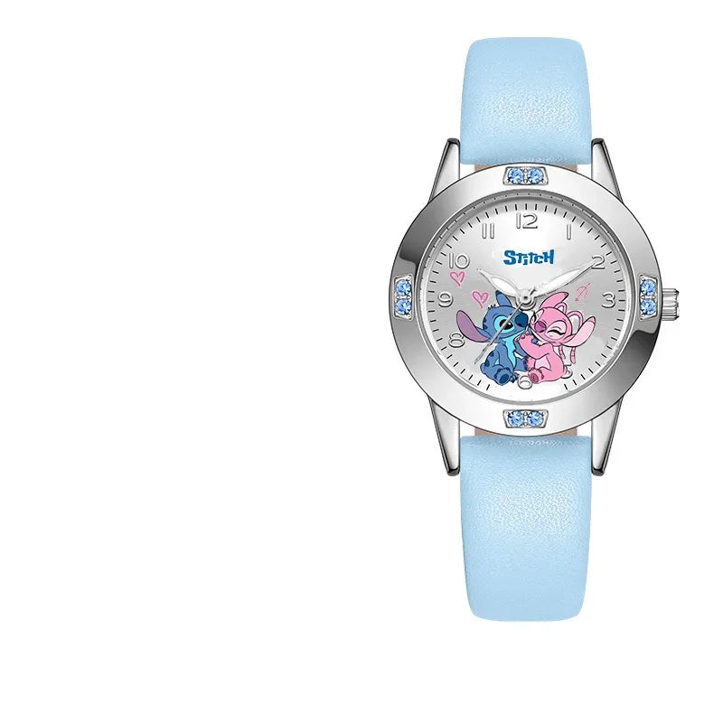 Cute Stitch Watch Cartoon Lilo & Stitch Kawaii Silicone Quartz Watch Anime Peripherals Children Birthday Gifts Boys Toys