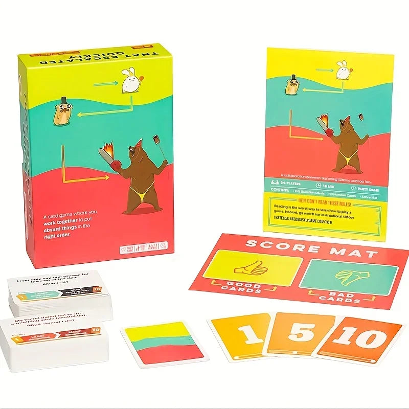 That Escalated Quickly Hilarious Cooperative Card Game Party Game Family Game Night Card Game Great For Both Kids And Adults