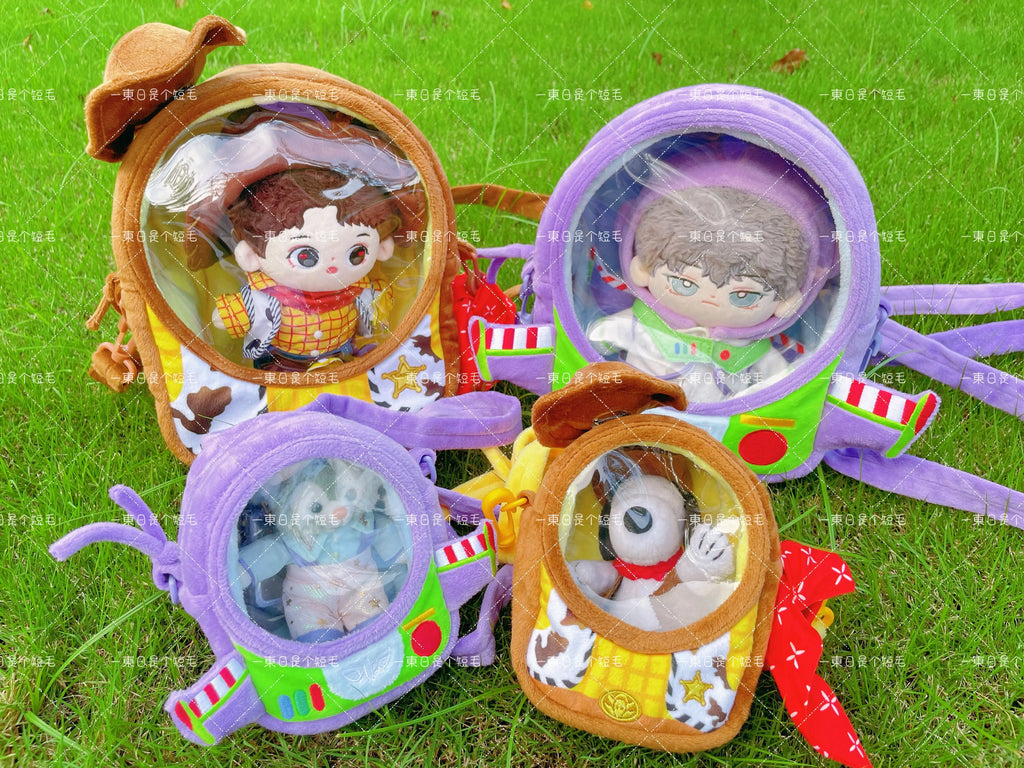 Labubu Bag Toy Story Buzz Lightyear Style Animation Peripheral Satchel 20cm Cotton Doll Bag Portable Cute Gift