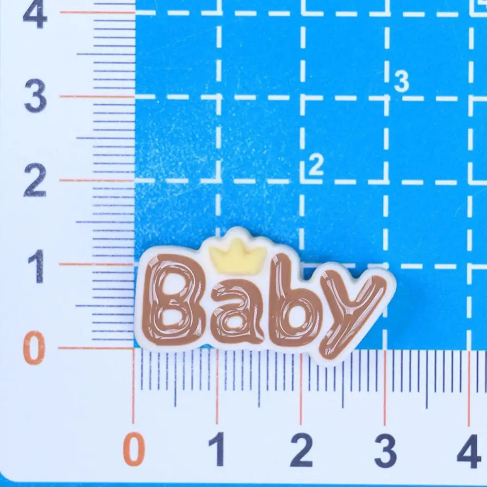 20pcs NEW Letter Plaques Resin Slime Charms Cream Gel Bottle Sticker Shoes Accessories Cute Hair Clip Headband Making Kids Toy