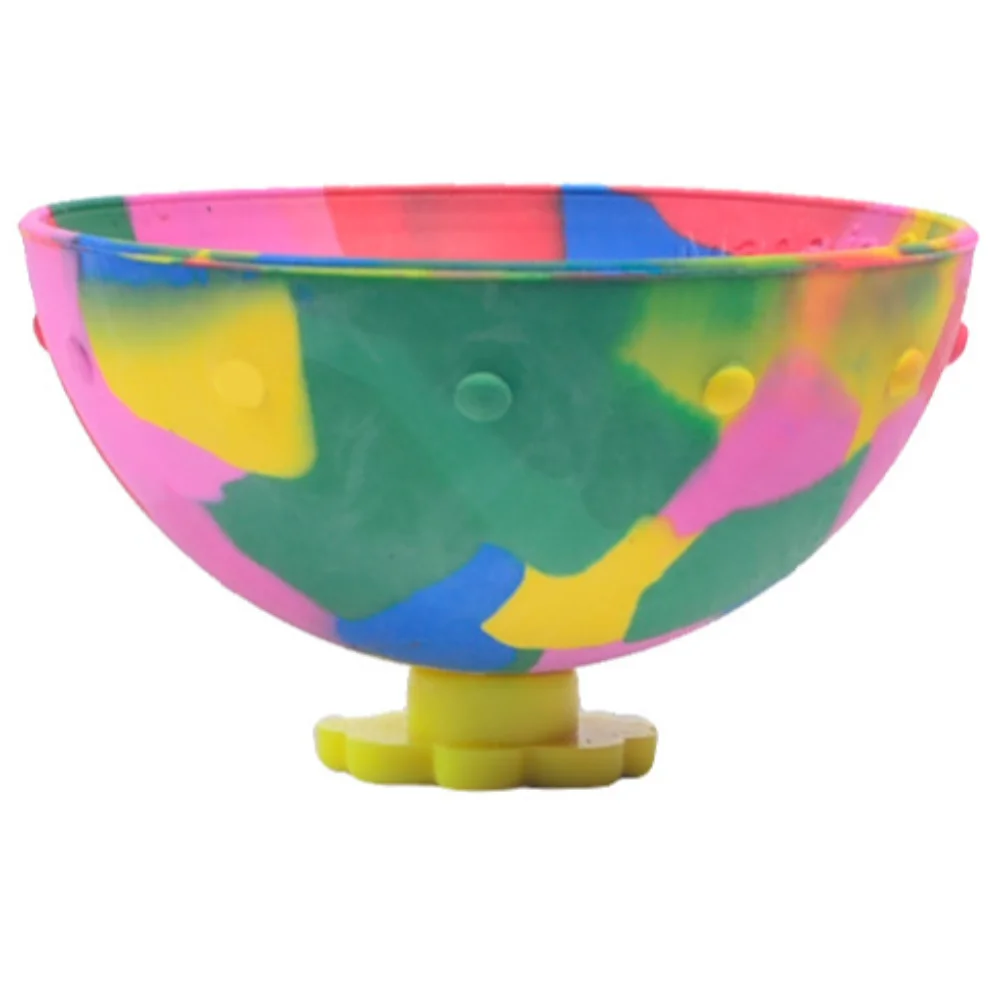 Hip Hop Jump Half Side Bouncing Ball Anti Stress Fidget Toys For Kids Outdoor Fun Spinning Bounce Bowl Fingertip Top Toys