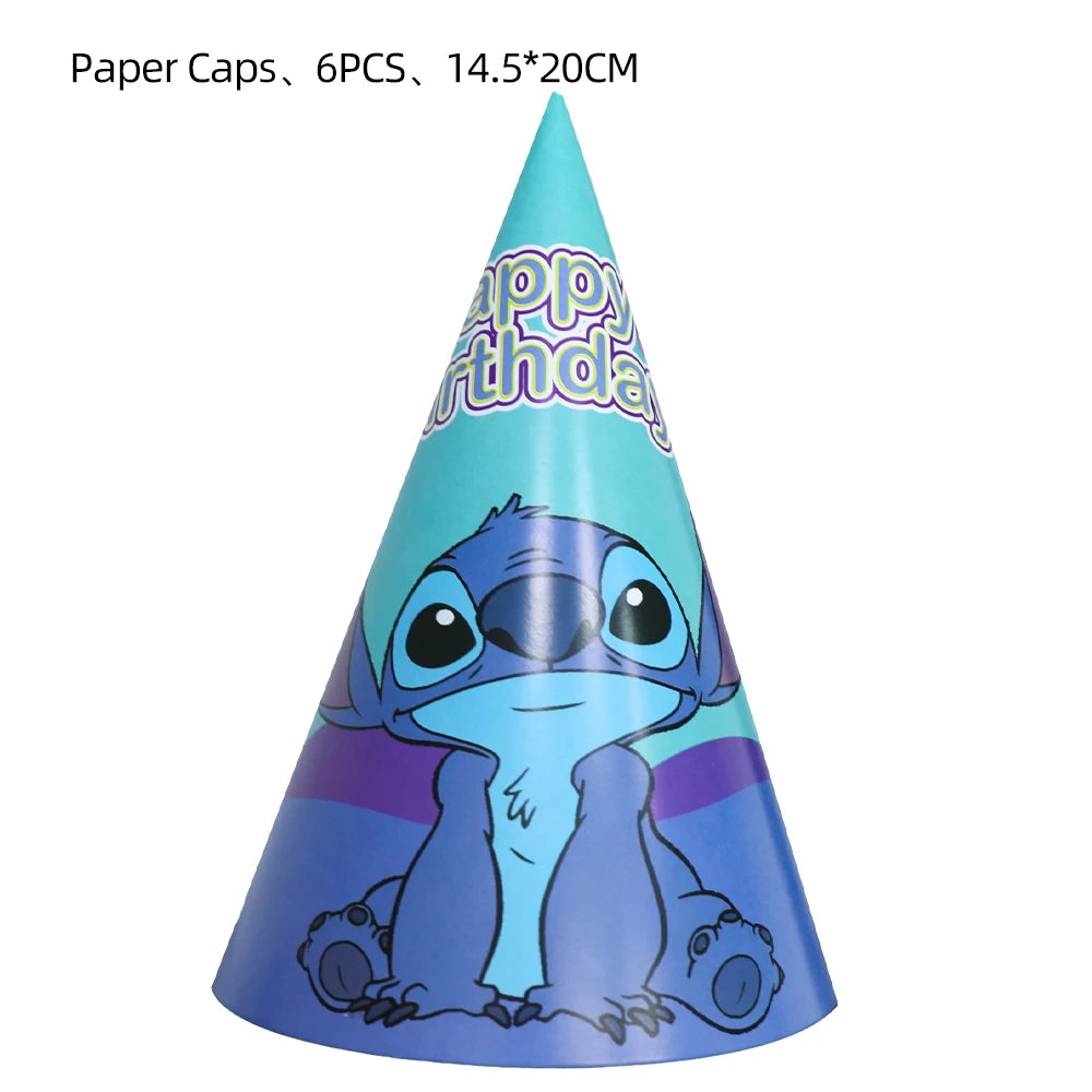 Lilo Stitch Party Supplies Paper Cup Plate Balloon Tablecloth Cake Toppers For Kid Boy Birthday Party Decoration Baby Shower