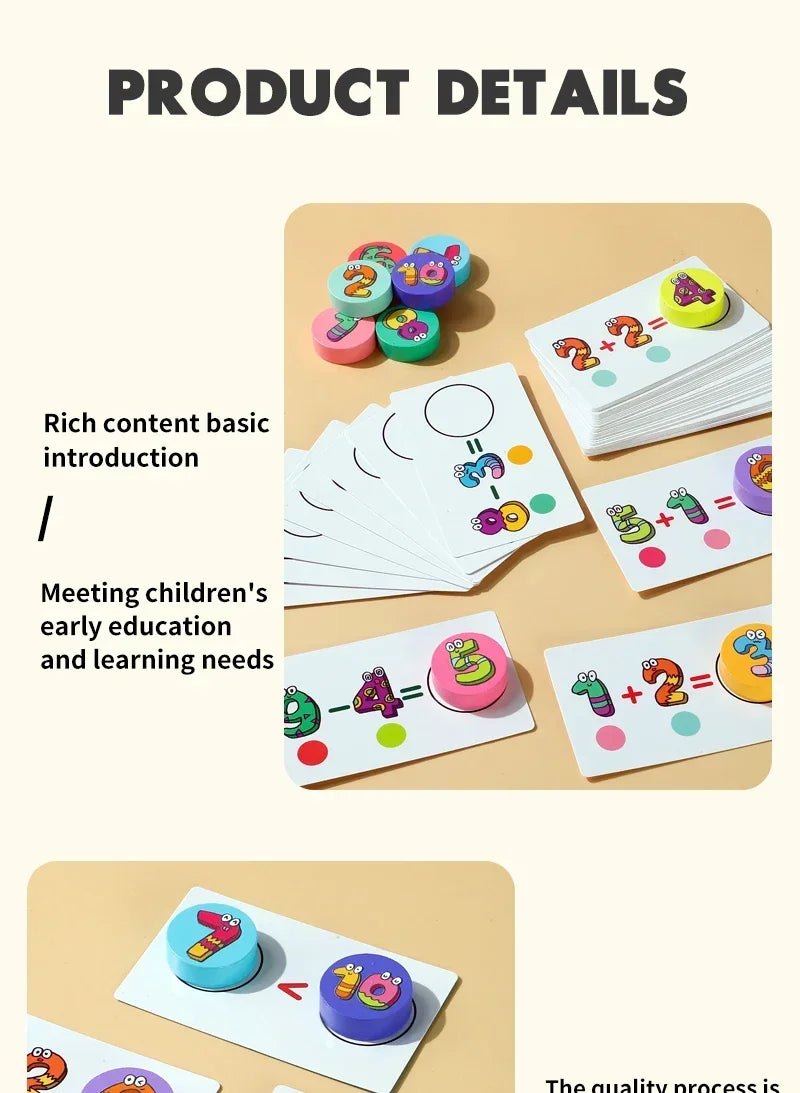 Kids learning 1-10 Numbers Counting Toy, Digital operation card, Digital Math Match Game Toys, Halloween/Christmas