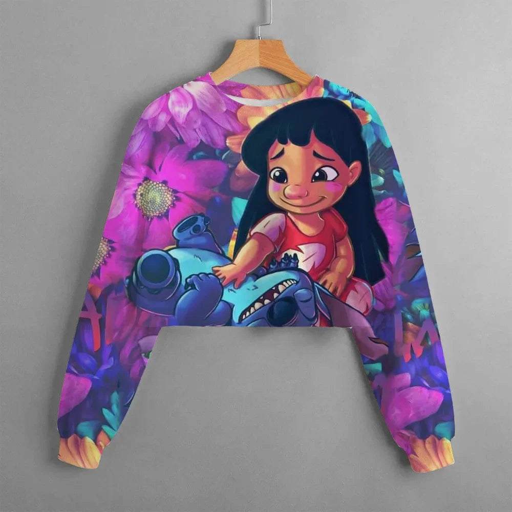 23024New Lilo & Stitch Cartoon Anime Hoodie for Boy Girl Kids 3D Print Women Clothing Coat Streetwear Sweatshirt Zipper