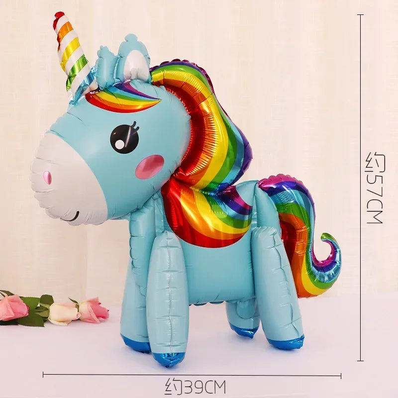 Unicorn Theme Birthday Balloons Party Decoration Rainbow Foil Number Balloon Birthday Party Decor Kids Gift Baby Shower Globos