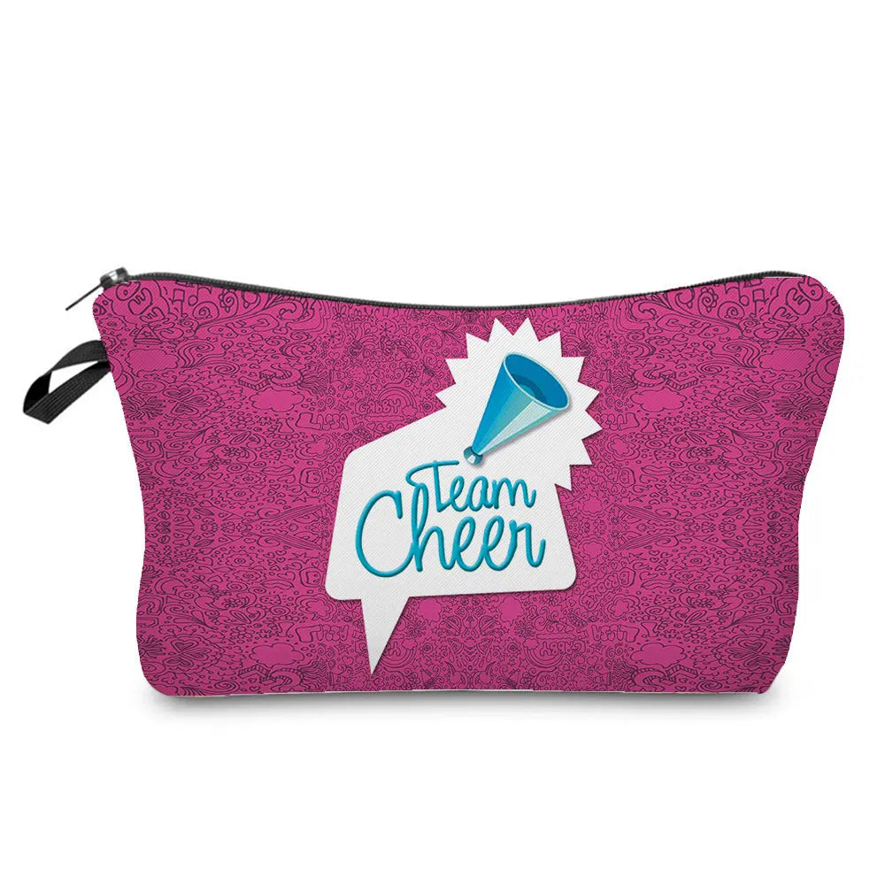 Cheerleading Girl Makeup Bag Club Gift Bag Female Portable Custom Pattern Cosmetic Bag Travel Organizer Storage Bag Toiletry Kit