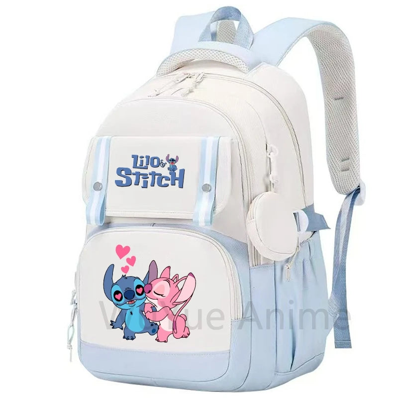 Anime Lilo Stitch Backpack Large Capacity Bookbag for Boy Girl Men Women Leisure Waterproof Laptop Travel Bag Kid Gift Mochila