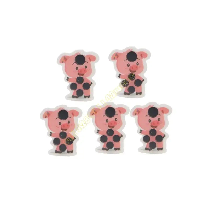 5PCS Kids Forehead Thermometer Strip Cartoon Fever Temperature Stickers for Baby DXAD