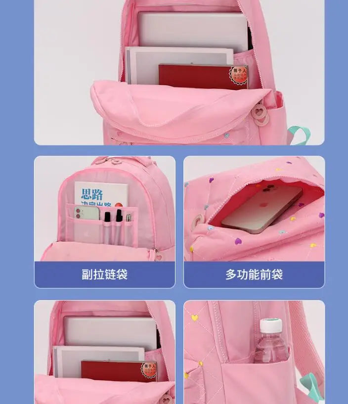 Rolling Backpack for Girls School Backpack with wheels Girls Travel Backpack Suitcases with Wheels Kids Backpack with Lunch Box