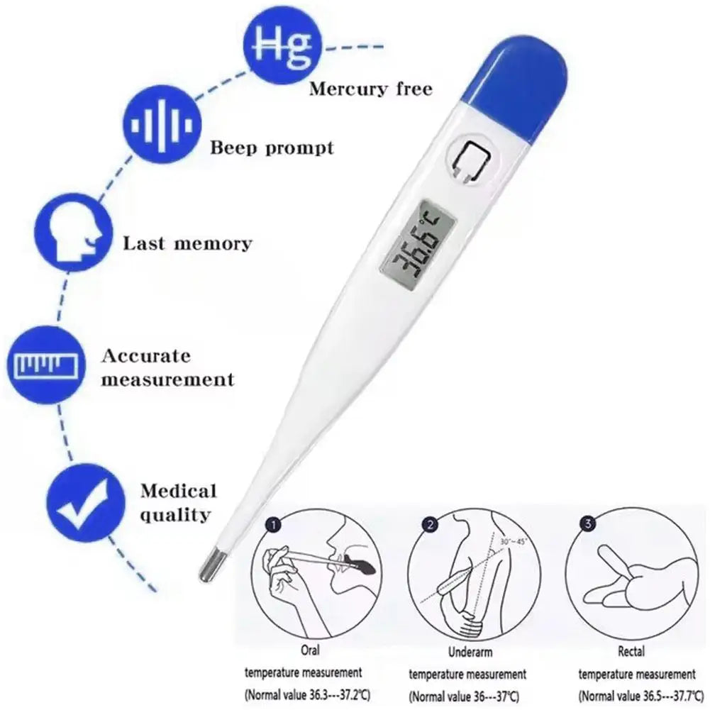 1/2PCS House Thermometer Accurate Digital for Oral Body Head Underarm Electronic Temperature Measuring Medical Tool Baby KID