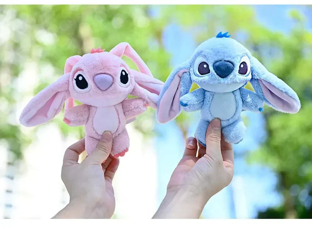 Kawaii Stitch Plush Keychain Toy Lovely Lilo & Stitch Doll Angel Plushies Cute Stuffed Bag Pendant Girls Birthday Gift