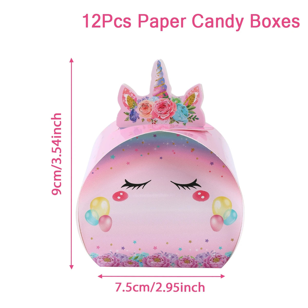 Rainbow Unicorn Handbag Candy Bag Happy 1st Birthday Party Decorations Kids Favors Gift Unicorn Box Baby Shower Girls Supplies