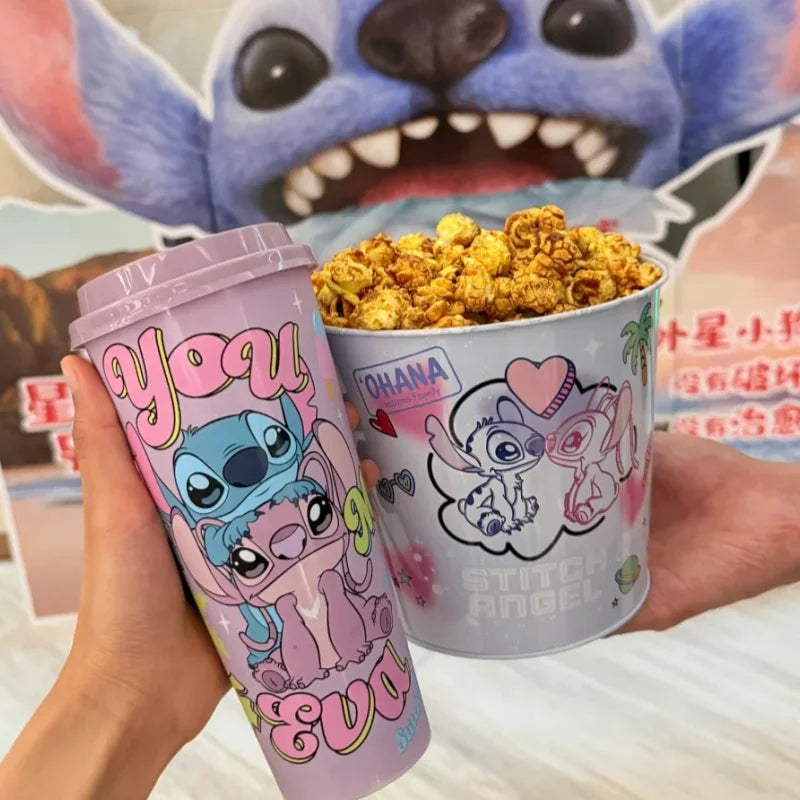 "Authentic In-Stock Stitch (Lilo & Stitch) Merchandise - Collectible Cup Series: Novelty Straw Cup & Popcorn Bucket"