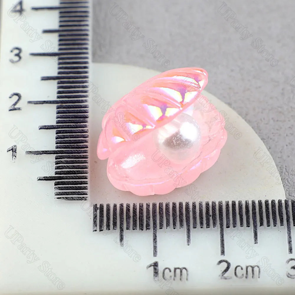 26Pcs Mermaid Birthday Cake Decoration Pink Purple Cake Balls Seashell Memail Tail Cake Toppers for Birthday Baby Shower Favor