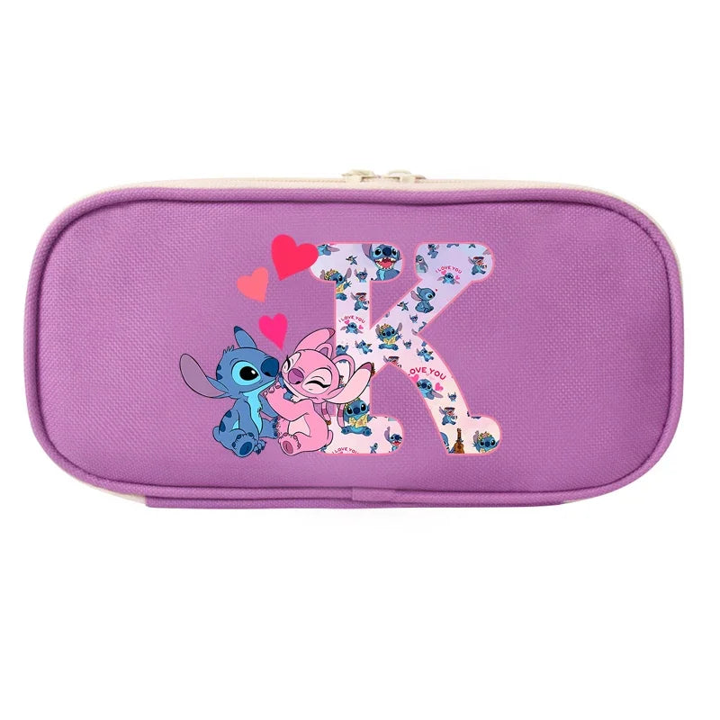 Lilo&Stitch Pencil Box Letter A B C Student School Supplies Stationery Kids Penbag Pencilcase Kawaii Boy Girl Birthday Cute Gift