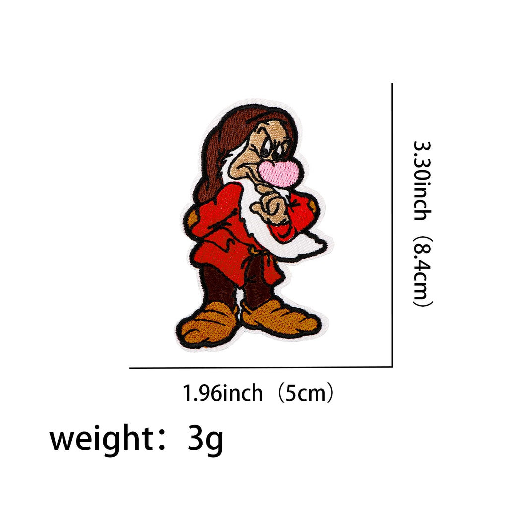 Cute Stitch Patches On Clothes Cartoon Mushu Dragon Embroidered Patches Animals Badges Iron On Patch DIY Clothing Accessories