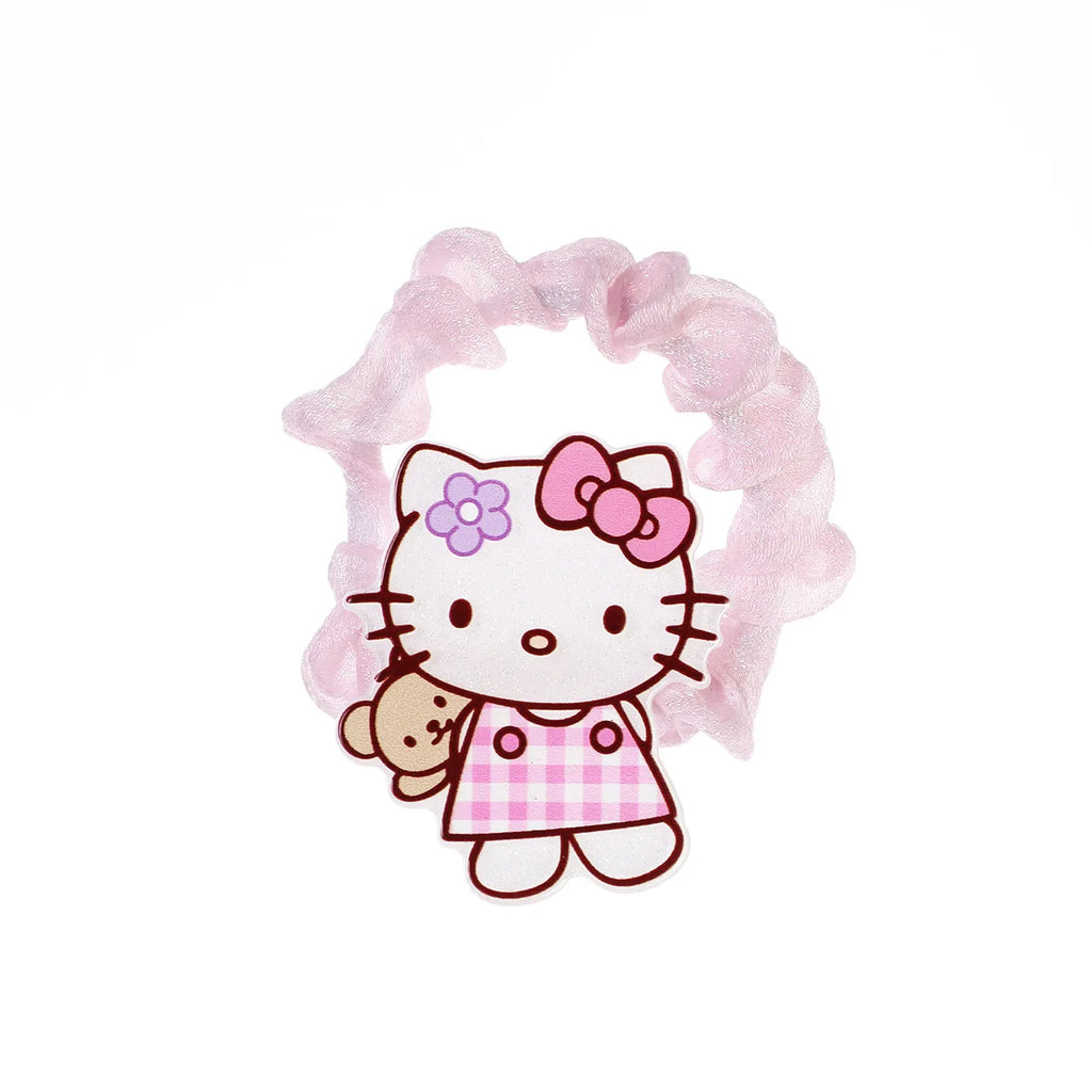 Sanrio Hello Kitty Cat Hair Band Cute Cartoon Girl&Child Sweet Kawaii Bestie Hairpin Charm Ponytail Holder Holiday Gifts