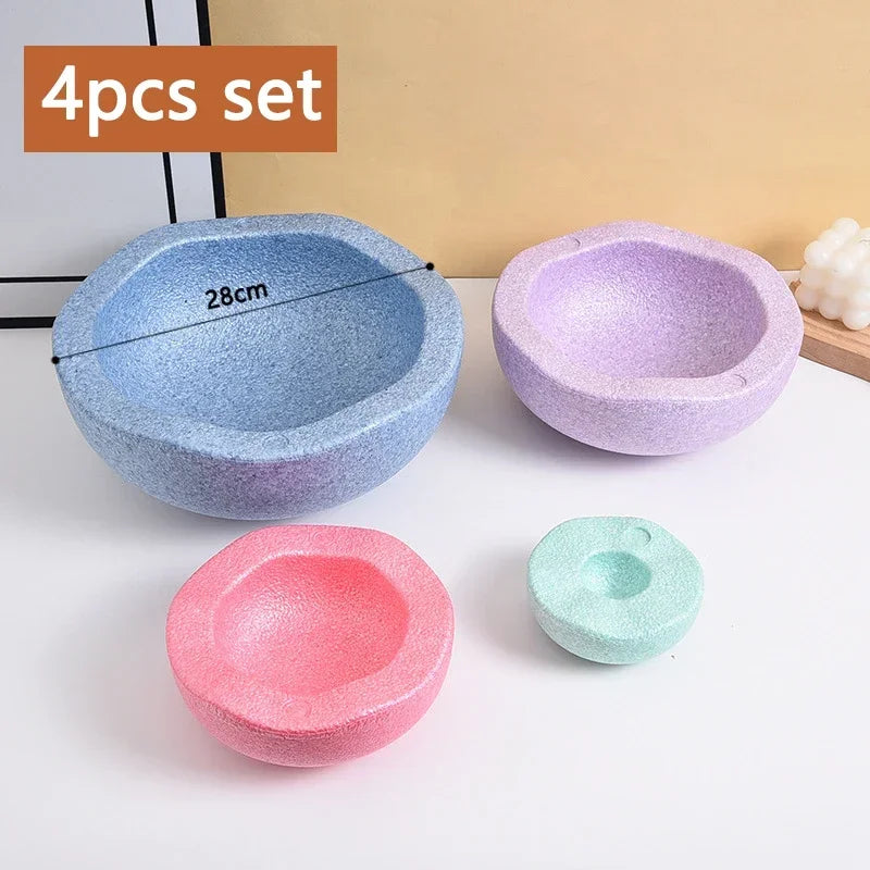 Children's Balance Training Foam Step Sensory Tube Assisted Outdoor Games Stacking Stones Flower Balance Sports Baby Toys Gifts