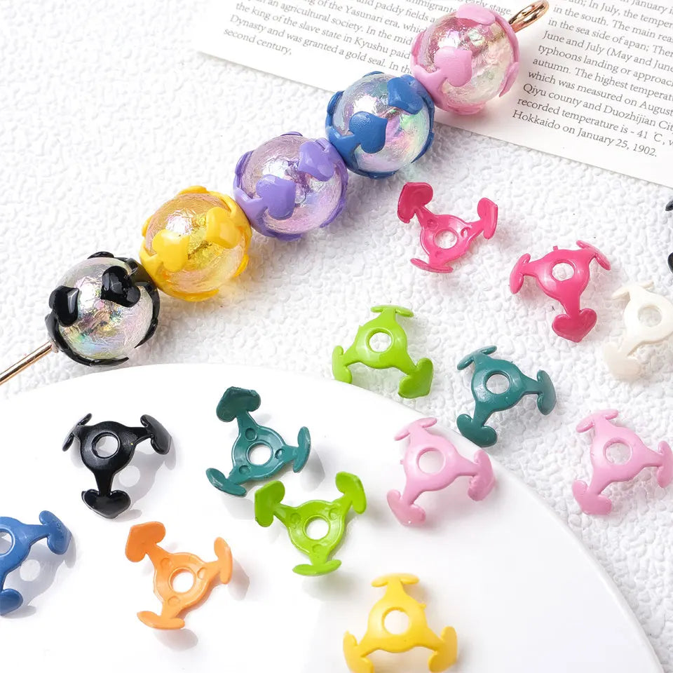 Colorful Star Round Torus Beads For Jewelry Making DIY Decorations Earrings Bracelet Necklace Charms Kids Hair Rope Accessories