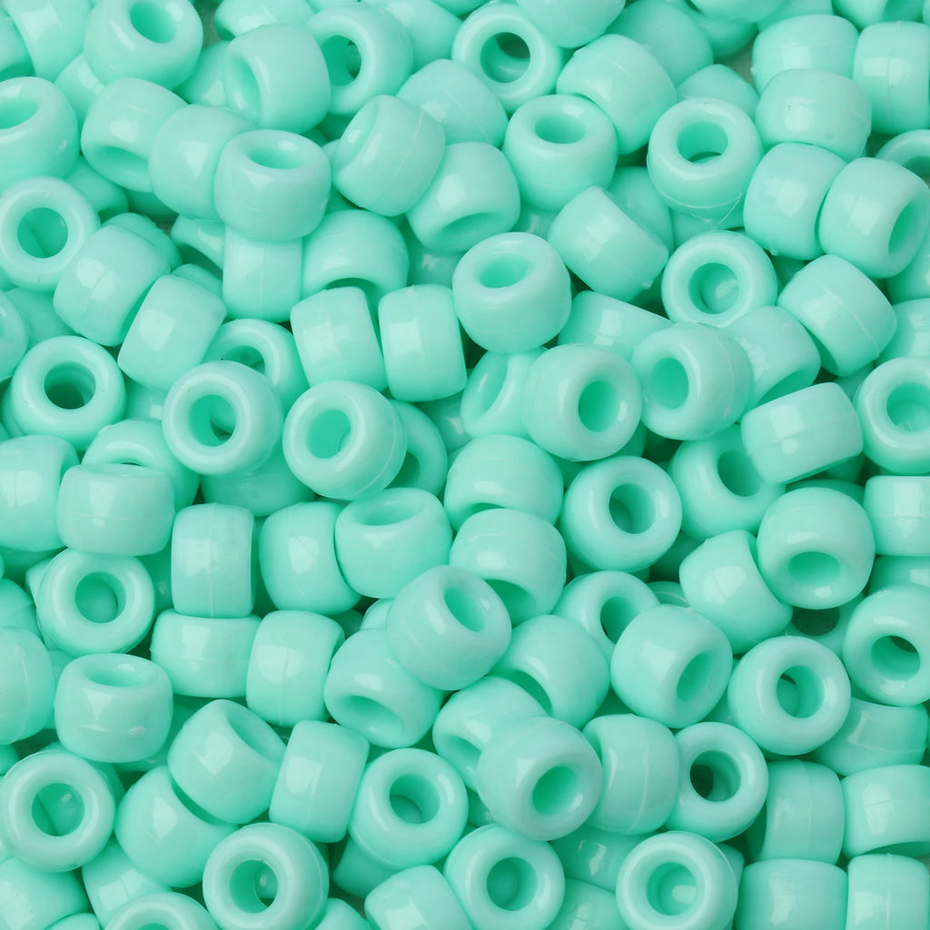 100pcs Luminous Pony Beads 6x9mm Acrylic Beads Big Hole Spacer Beads For Diy Craft Jewelry Charms Bracelets Making Hair Supplies
