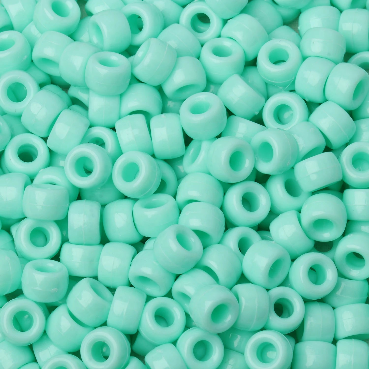 100pcs Luminous Pony Beads 6x9mm Acrylic Beads Big Hole Spacer Beads For Diy Craft Jewelry Charms Bracelets Making Hair Supplies