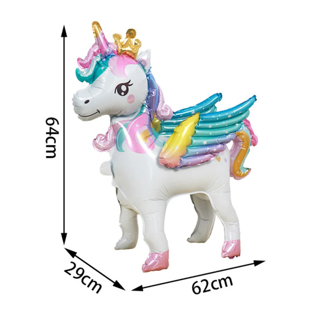 Unicorn Party Banner Garland standing Unicorn Balloon Kids girls Birthday Decoration Banner Baby Shower Unicorn party decoration