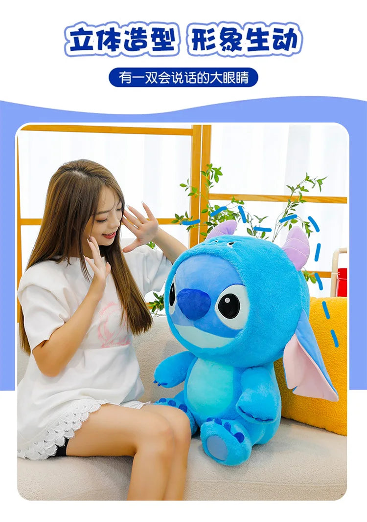 Big Size 55cm Cartoon Plush Toy Dolls Stitch Sullivan Doll Blue Stitch Kids Christmas Pillow Doll Baby Cloth Doll Ornament Gift