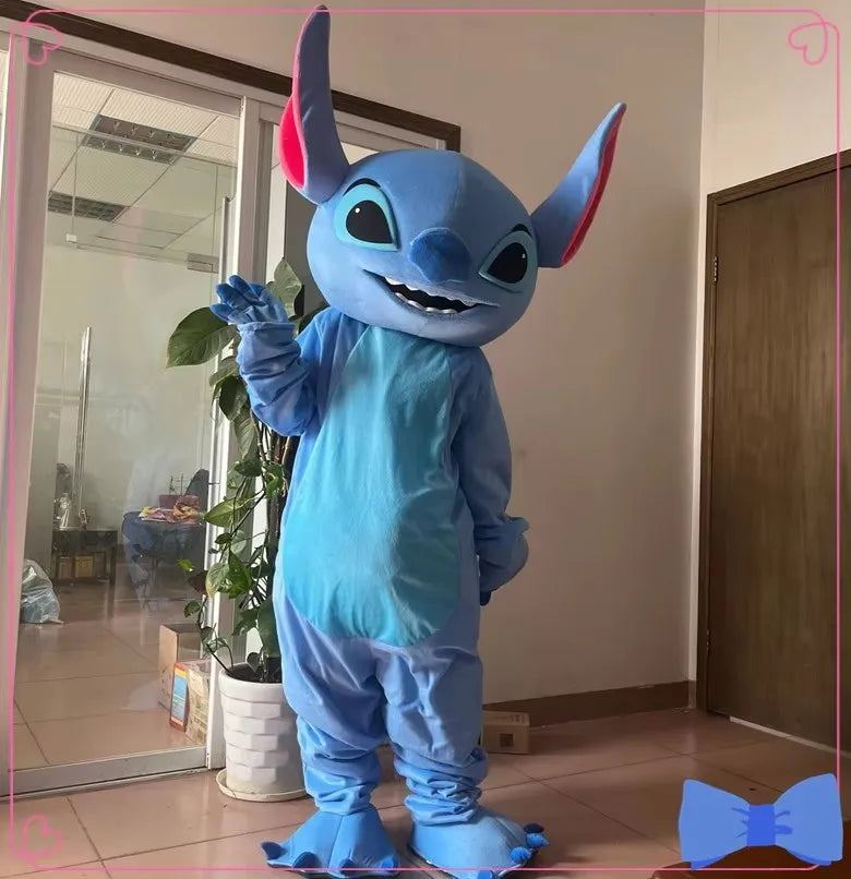 Blue Lilo & Stitch Mascot Costume Mouse Mickey Minnie Cartoon character Cosplay Advertising Fancy Dress Animal Carnival Party Su