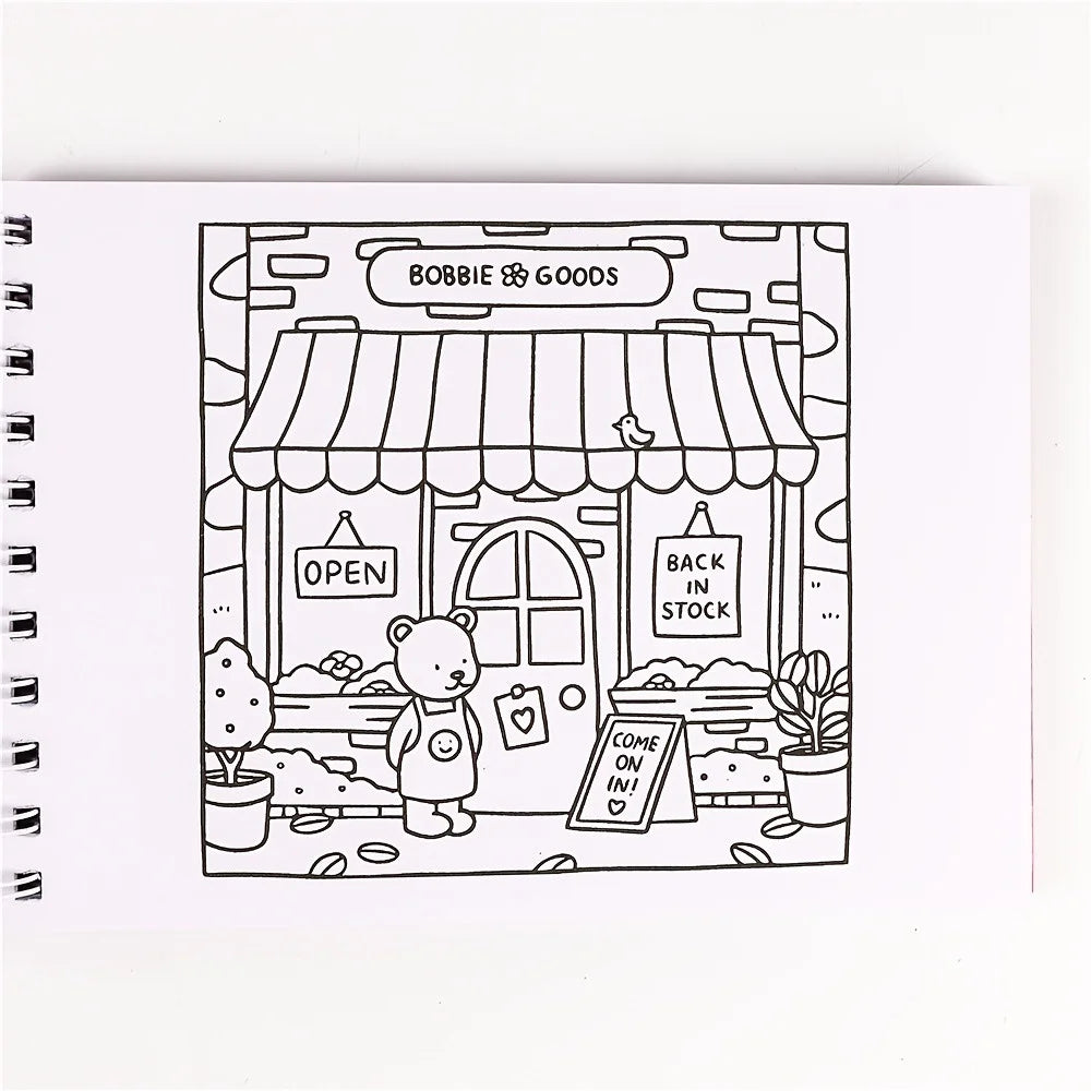 BOBBIE GOODS Coloring Book a coloring book with creative and interesting graffiti Painting Paper Drawing  Doodle Book Doodle Boo