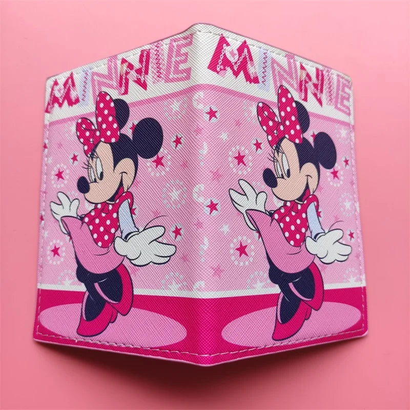 Lovely Minnie Passport Cover for Girls Travel Passport Case Leather Red Cute Passport Wallet Purse Kids Passport Holder