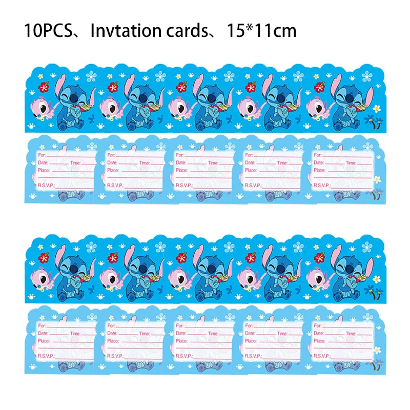 Stitch Party Supplies For Child Lilo And Stitch Birthday Party Decorations Balloons Banner Tablecloth Backdrop Tableware