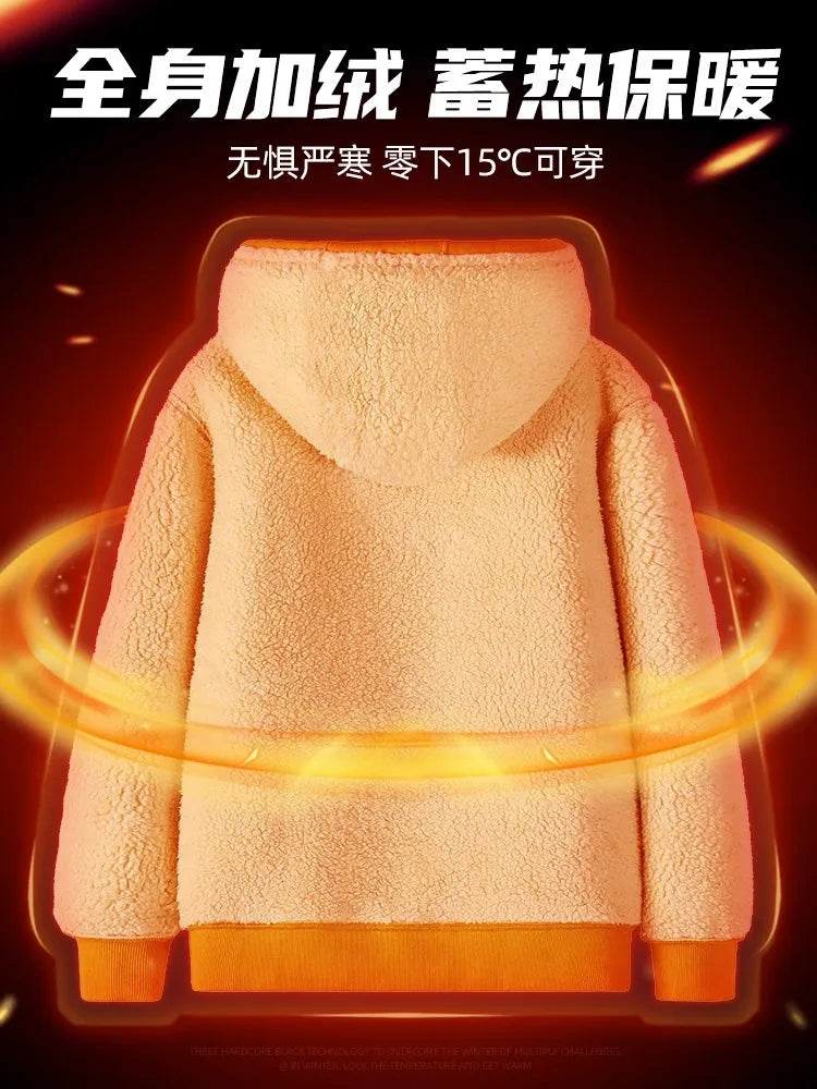 Stitch Zipper Hoodie Sweatshirt Girl Winter Keep Warm Jacket Women Oversized Thick Kawaii Streetwear Casual Hoody Coat Tops Gift
