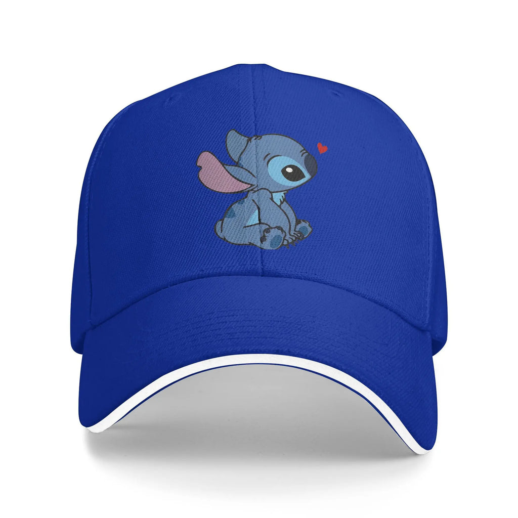 Stitch Angel Lilo Baseball Caps Vintage Kawaii Anime  Sandwich Cap for Men Women Adjustable Dad Hat Outdoor