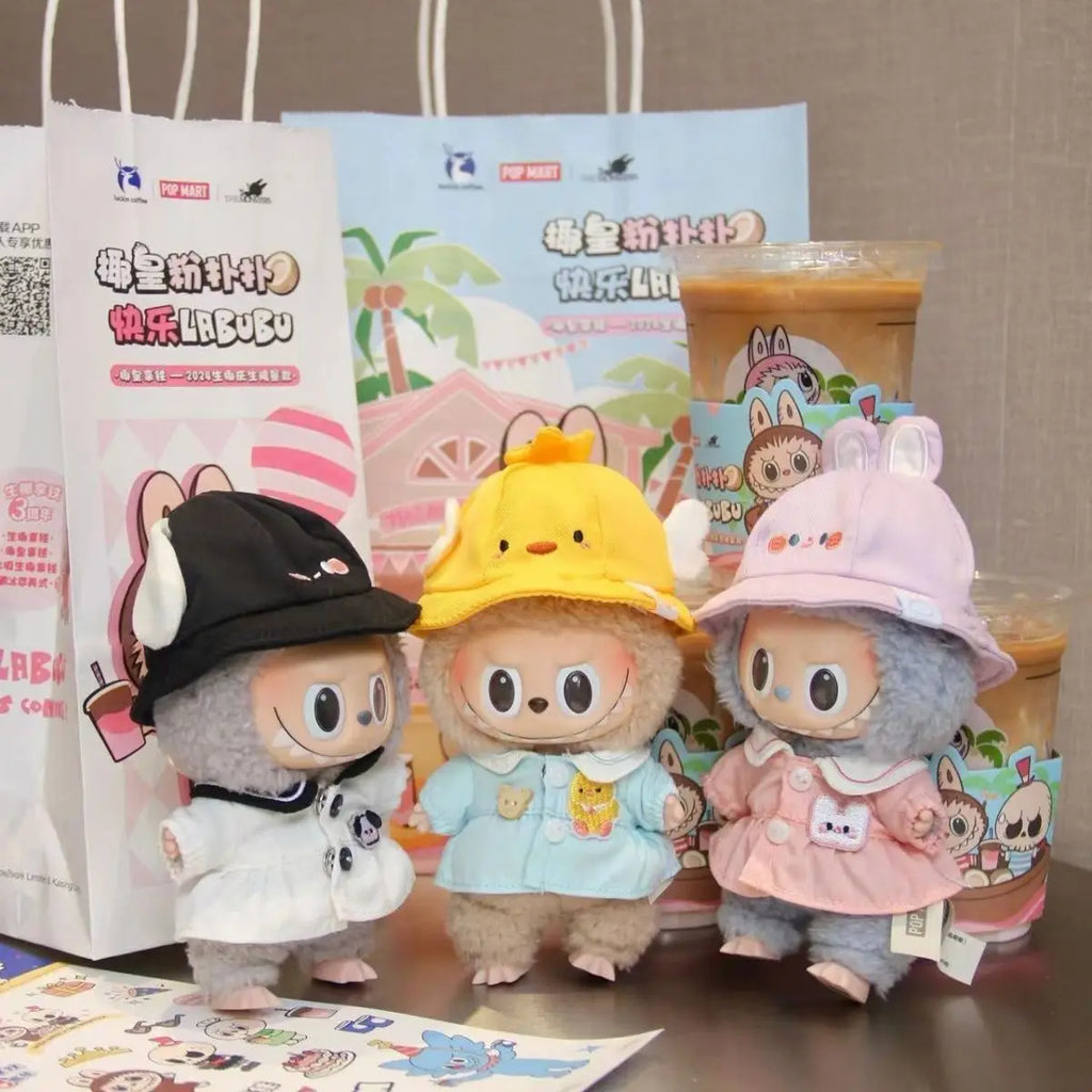 Only Skirt Hat 17cm Labubu Cute Mini Plush Doll'S Clothes Outfit Accessories Clothing Diy Kid Gift Kawaii Doll Clothes Girl Toys