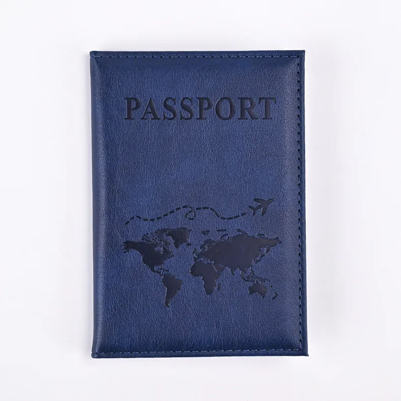 Unisex Airplane Passport Cover Women Men Travel Passport Case Leather Pink Cute Passport Wallet Purse Girl Card Holder Bags