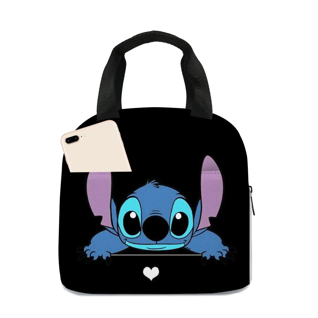 MINISO Stitch Children's Lunch Bag Primary School Lunch Box Bag Children's Best Gift Cartoon Mochila Best Gift for Children