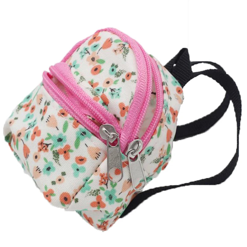 1/6 1/12 BJD Dolls Bag For Blyth OB11 Barbies Cute DIY Doll Toys Backpack For Mini Doll School Bag Dollhouse Toys Accessories
