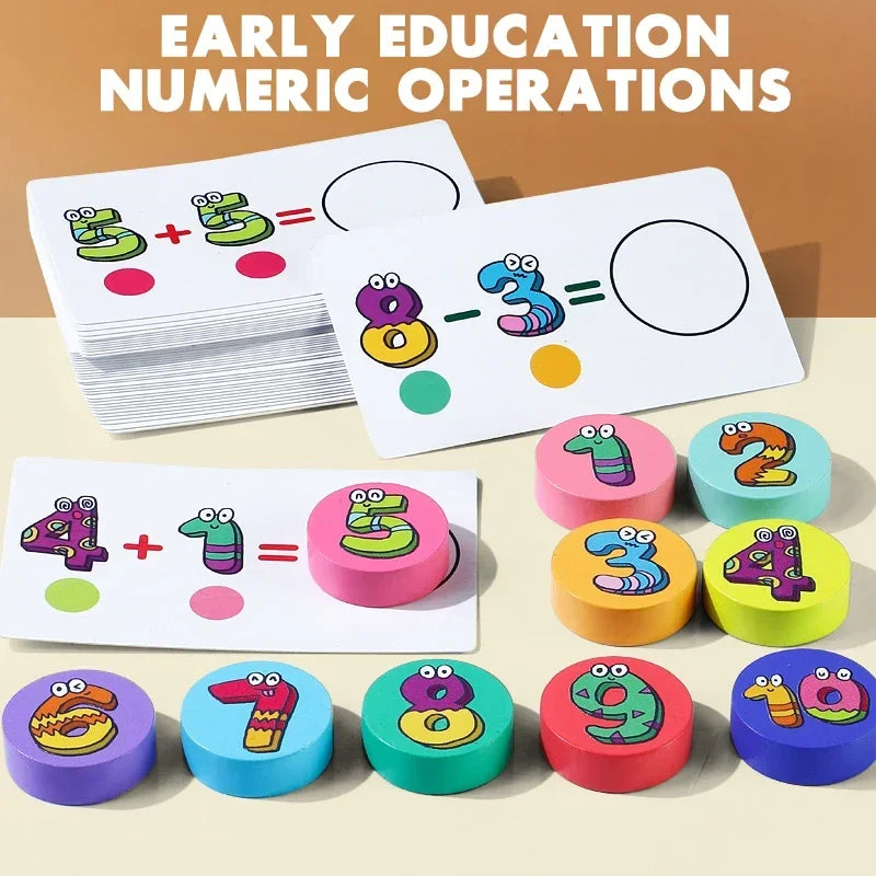 Kids learning 1-10 Numbers Counting Toy, Digital operation card, Digital Math Match Game Toys, Halloween/Christmas