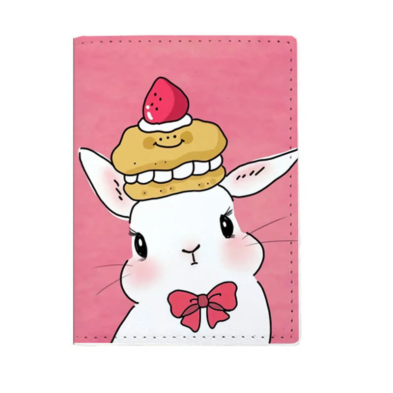 Anime Cartoon Passport Cover Women Girls ID Bank Card Address Holder Boarding Travel Accessories PU Leather Passport Case Wallet