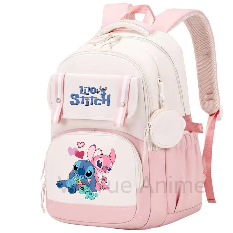Anime Lilo Stitch Backpack Large Capacity Bookbag for Boy Girl Men Women Leisure Waterproof Laptop Travel Bag Kid Gift Mochila