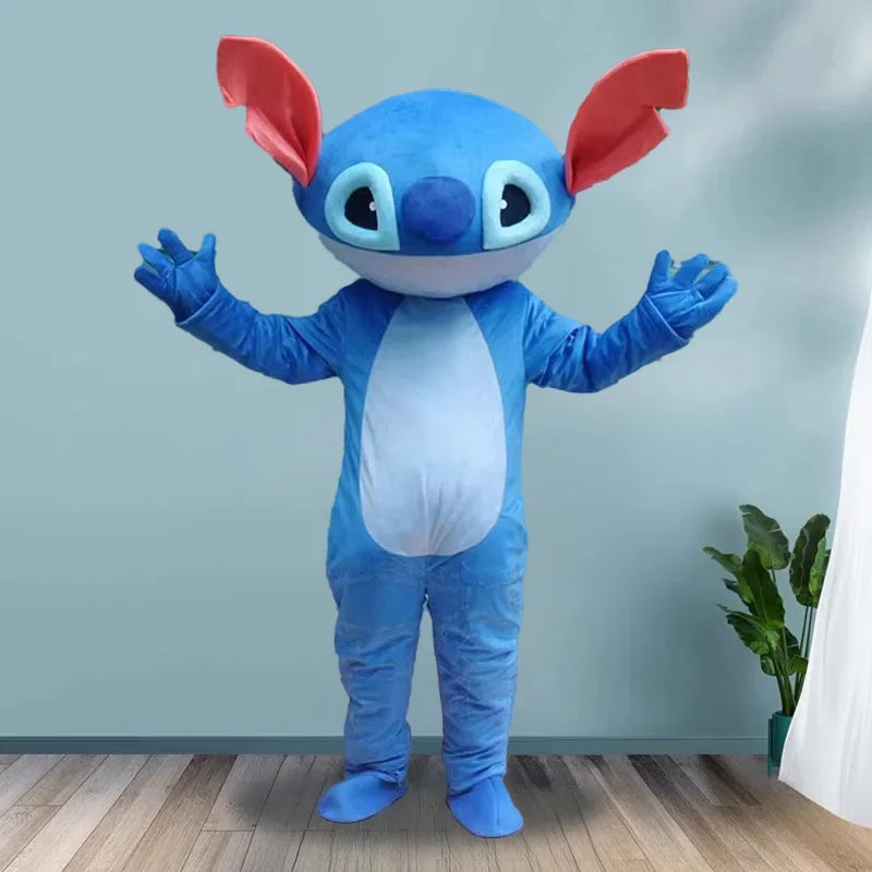 New Blue Lilo & Stitch Mascot Costume Anime Cartoon Character Advertising Fancy Dress Animal Carnival Party Adult Cosplay Suits