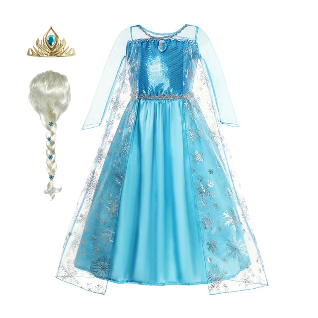 2025 Carnival Party Ball Dress, children's dress Princess dress, Cosplay Princess dress + accessories