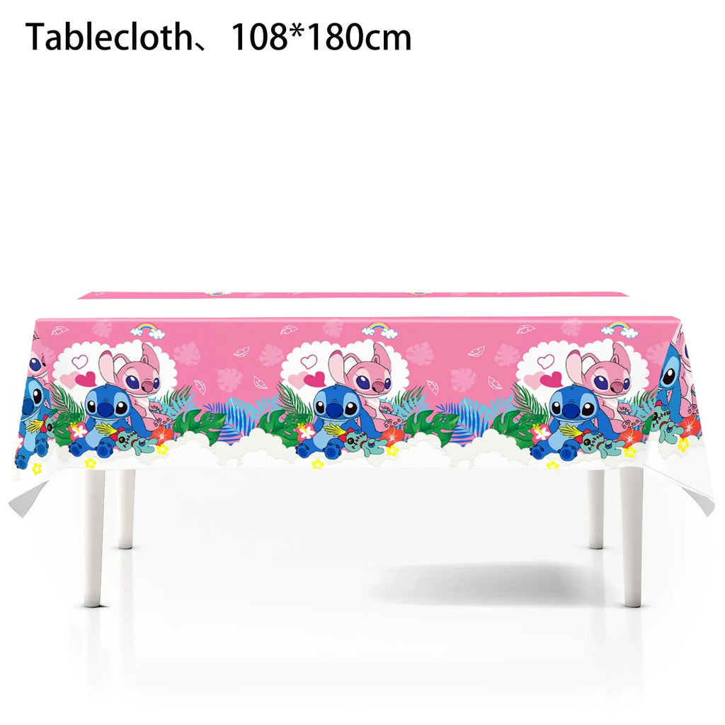 Lilo Stitch Party Tablecloth Stitch Party Decorations Stitch Happy Birthday Events Party Table Cover Kids Boys Girls Favors