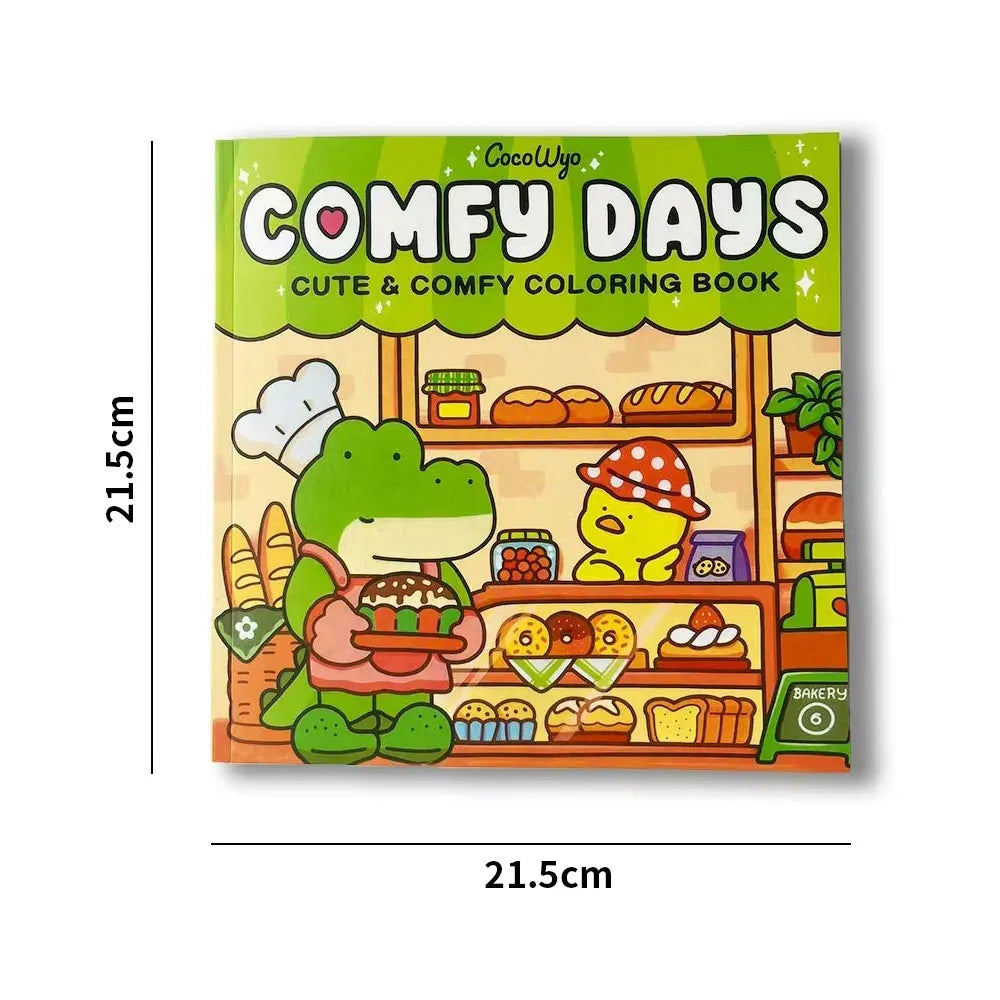 Coloring Book for Adults Teens Featuring Adorable Creatures in Cozy Moments Plants Flowers Cute Animals Relaxation Creative Gift