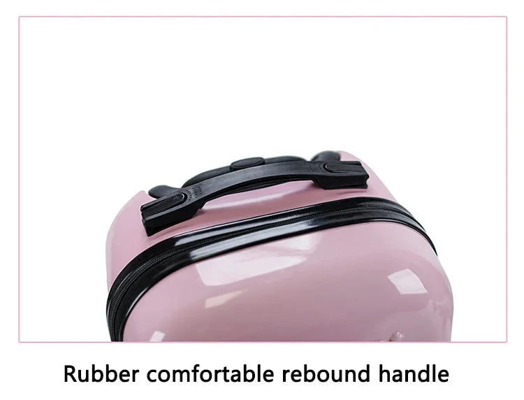 XQ kids travel suitcase 18-inch carry ons luggage trolley case for girls boys gift cabin rolling luggage spinner cute Cartoon