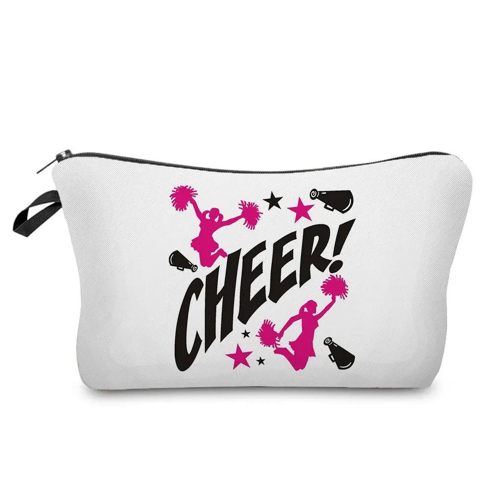 Cheerleading Girl Makeup Bag Club Gift Bag Female Portable Custom Pattern Cosmetic Bag Travel Organizer Storage Bag Toiletry Kit